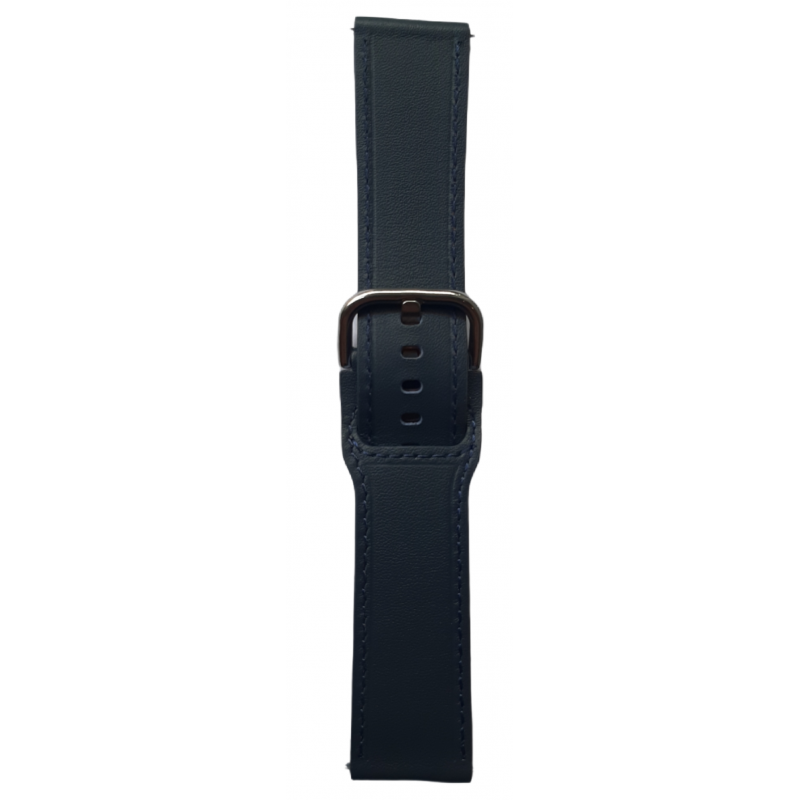 Ανταλλακτικό λουράκι Genuine Leather Midnight Blue για Samsung Galaxy Watch3(45mm)/Watch(46mm)/Huawei Watch 3 (46mm)/ Watch 3 Pro (48mm)/GT 2/Pro/Honor GS Pro/Amazfit GTR 3 (46mm)/GTR 3 Pro/GTR(47mm)/ Stratos 3(48mm) (22mm)