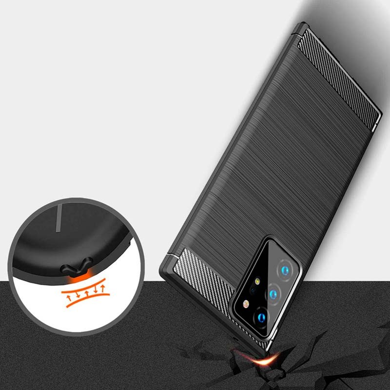 Θήκη TPU Carbon Fiber Brushed Samsung Galaxy Note 20 Ultra N985/N986 Black (OEM) Θήκη TPU Carbon Fiber Brushed Samsung Galaxy Note 20 Ultra N985/N986 Black (OEM)