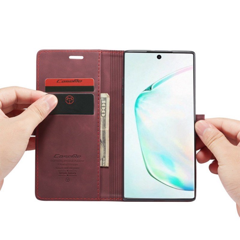 Θήκη Book CaseMe 013 Series Vintage Samsung Galaxy Note 20 N980 Leather Rose