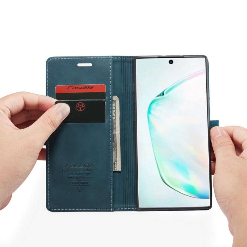 Θήκη Book CaseMe 013 Series Vintage Samsung Galaxy Note 20 N980 Leather Green
