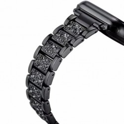 Ανταλλακτικό λουράκι QuickFit Apple Watch 1/2/3/4/5/6/SE/7/8 (42/44/45/49mm) Stainless Steel Diamond Black Ανταλλακτικό λουράκι QuickFit Apple Watch 1/2/3/4/5/6/SE/7/8 (42/44/45/49mm) Stainless Steel Diamond Black