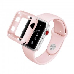 Θήκη TPU Apple Watch 4/5 (44mm) Frosted Protective Cover Light Pink