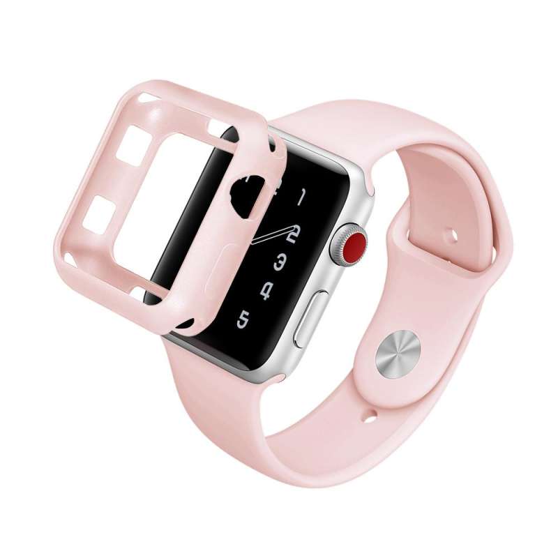 Θήκη TPU Apple Watch 4/5 (44mm) Frosted Protective Cover Light Pink