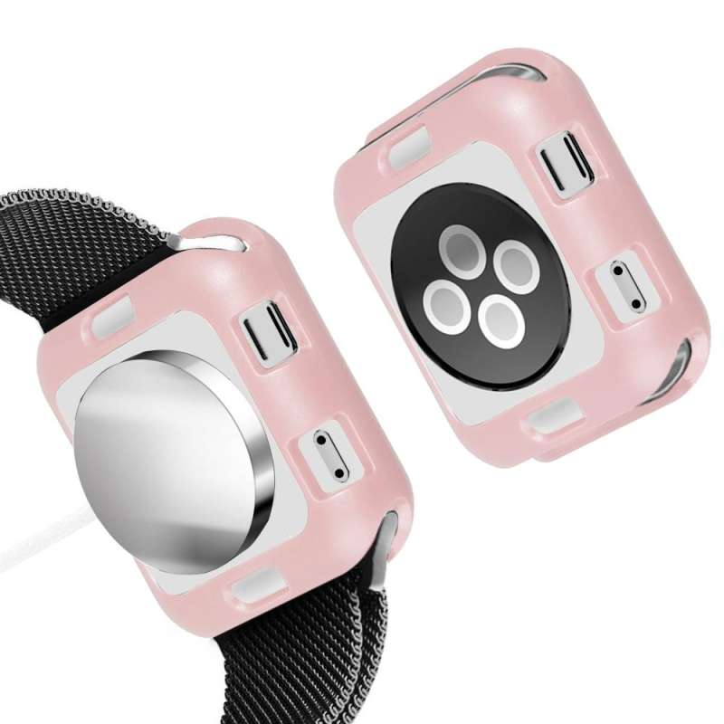 Θήκη TPU Apple Watch 4/5 (44mm) Frosted Protective Cover Light Pink