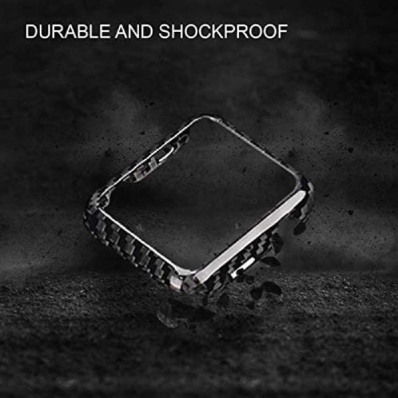 Θήκη Shockproof Cover Apple Watch 4/5/5/SE (44mm) TPU Carbon Fiber Black Θήκη Shockproof Cover Apple Watch 4/5/5/SE (44mm) TPU Carbon Fiber Black