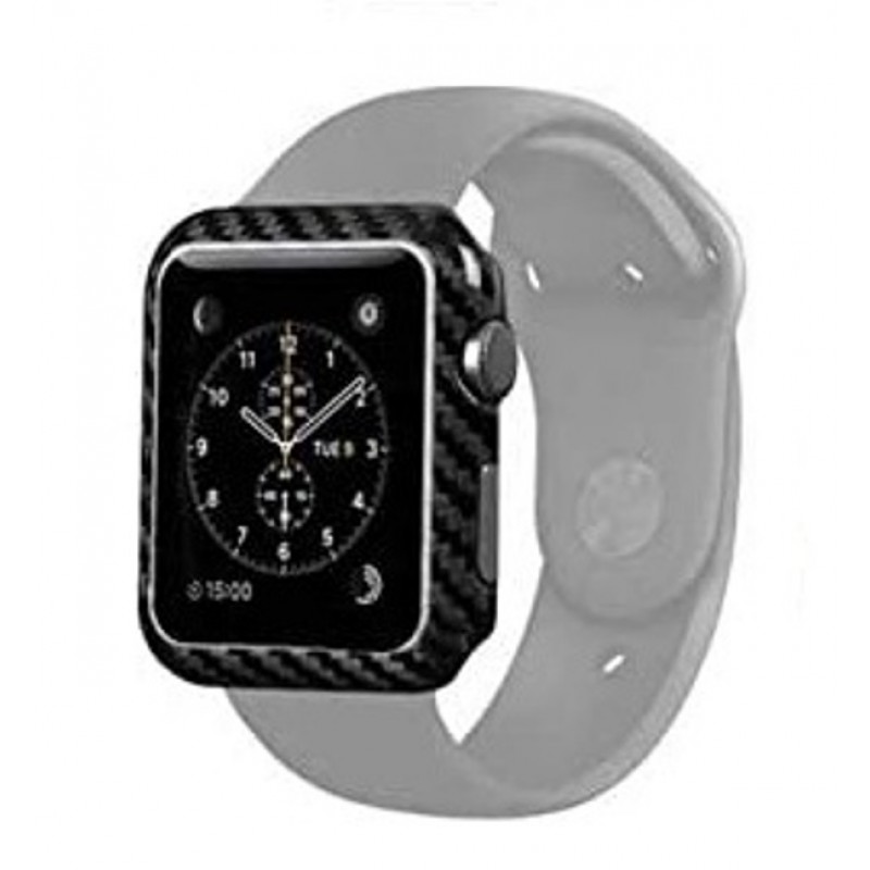 Θήκη Shockproof Cover Apple Watch 4/5/5/SE (44mm) TPU Carbon Fiber Black Θήκη Shockproof Cover Apple Watch 4/5/5/SE (44mm) TPU Carbon Fiber Black