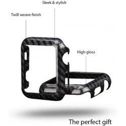 Θήκη Shockproof Cover Apple Watch 4/5/5/SE (44mm) TPU Carbon Fiber Black Θήκη Shockproof Cover Apple Watch 4/5/5/SE (44mm) TPU Carbon Fiber Black