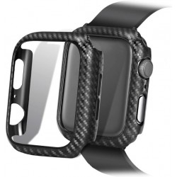 Θήκη Shockproof Cover Apple Watch 4/5/5/SE (44mm) TPU Carbon Fiber Black Θήκη Shockproof Cover Apple Watch 4/5/5/SE (44mm) TPU Carbon Fiber Black