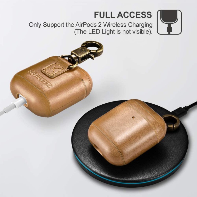 Θήκη Airpods 2/Airpods iCarer Leather Cover Brown