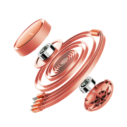 Καλώδιο Mcdodo Ανασυρόμενο 3in1 CA-7252 USB to Lightning/Type C/microUSB 1.2m Orange