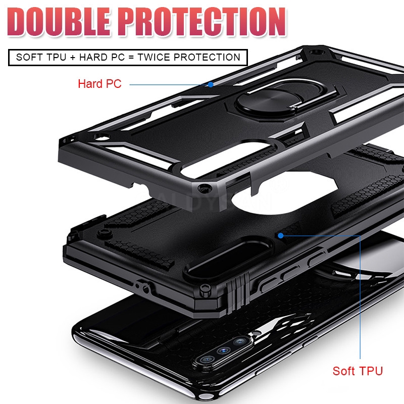 Θήκη Ring Armor Magnetic Stand Xiaomi Redmi Note 9T Shockproof Black