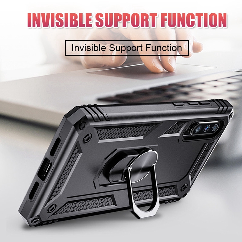 Θήκη Ring Armor Magnetic Stand Xiaomi Redmi Note 9T Shockproof Black