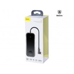 Αντάπτορας Baseus Superalative 6in1 Type-C to Multiport Dark Grey (CAHUB-AZ0G)