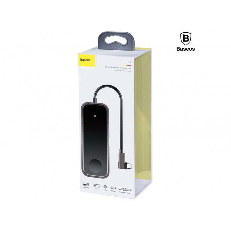 Αντάπτορας Baseus Superalative 6in1 Type-C to Multiport Dark Grey (CAHUB-AZ0G)