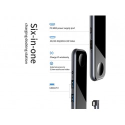 Αντάπτορας Baseus Superalative 6in1 Type-C to Multiport Dark Grey (CAHUB-AZ0G)