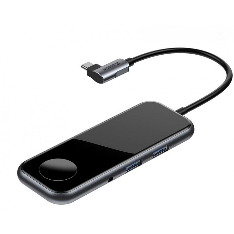 Αντάπτορας Baseus Superalative 6in1 Type-C to Multiport Dark Grey (CAHUB-AZ0G)