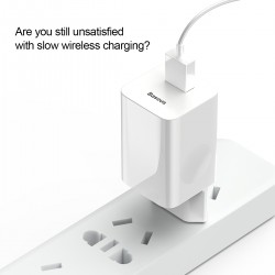 Φορτιστής Ταξιδιού Baseus wall charger QC 3.0 USB White (CCALL-BX02)