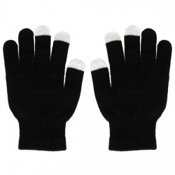 Γάντια για οθόνες αφής Smart Gloves with Skull Black (One Size)