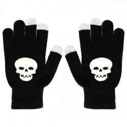 Γάντια για οθόνες αφής Smart Gloves with Skull Black (One Size)