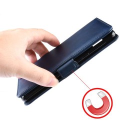 Θήκη Book Leather Wallet Alcatel 1S (2021) Card Holder Blue
