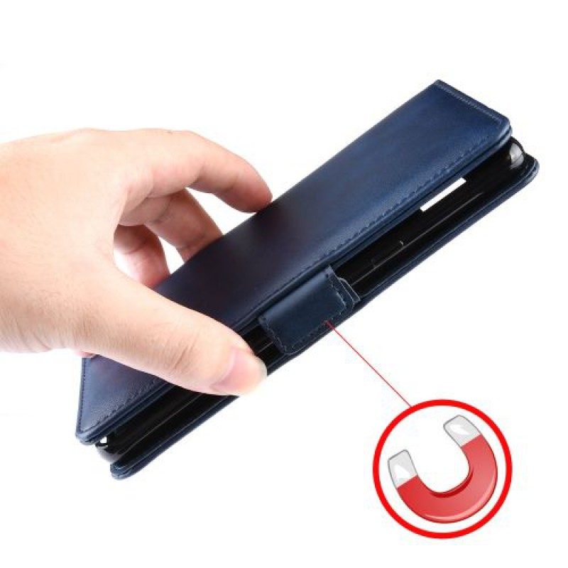 Θήκη Book Leather Wallet Alcatel 1S (2021) Card Holder Blue