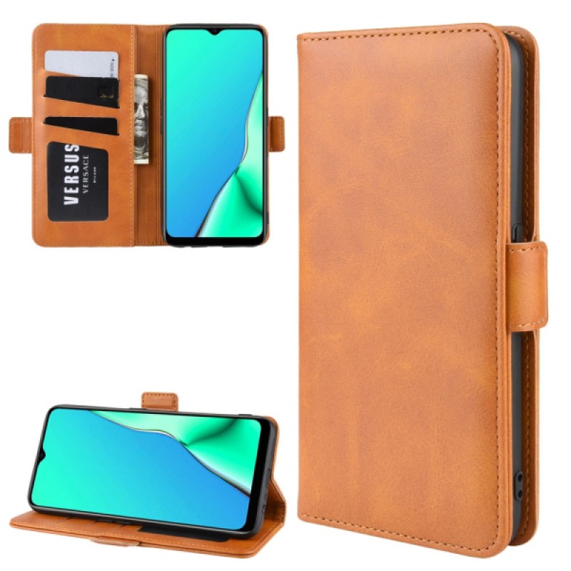 Θήκη Book Leather Wallet Samsung Galaxy S21+ Plus 5G G996 Card Holder Light Brown