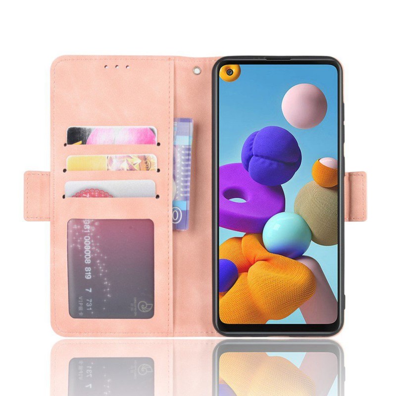 Θήκη Card Pocket Leather Wallet & Velvet Pouch Apple iPhone 13 Pro (6.1") Pink