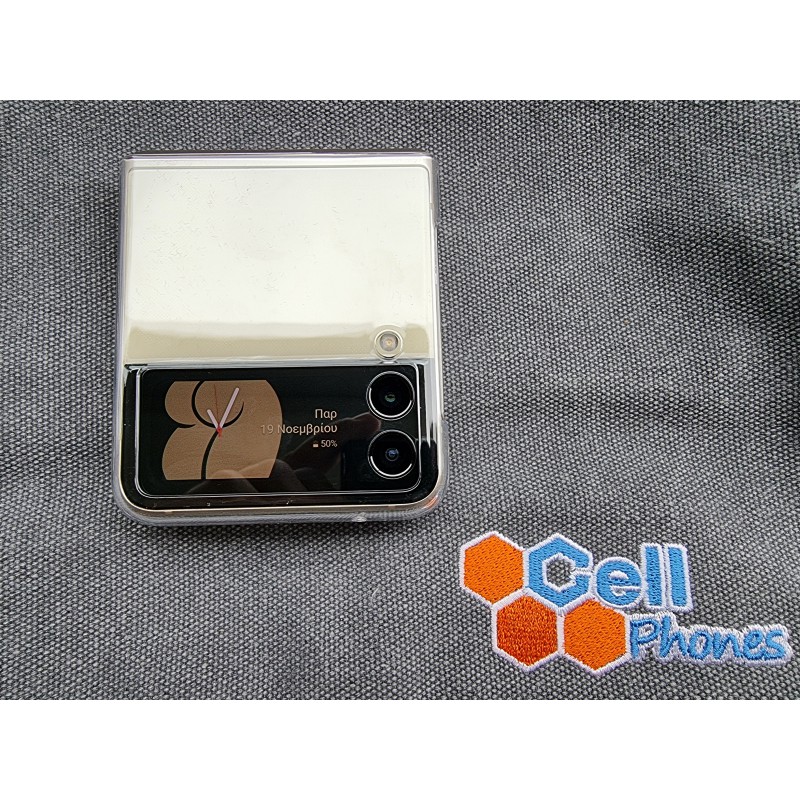 Θήκη PC Acrylic & Velvet Pouch Samsung Galaxy Z Flip4 5G SM-F721Clear