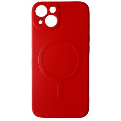 Θήκη Real Smooth Silicone Magsafe Apple iPhone 13 (6.1") Red