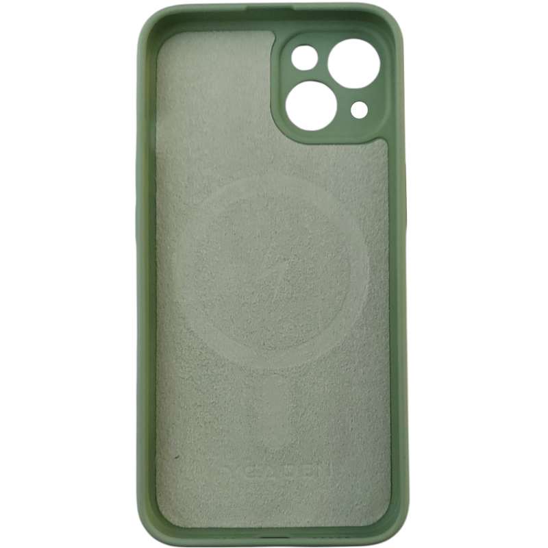 Θήκη Real Smooth Silicone Magsafe Apple iPhone 13 Mini (5.4") Light Green