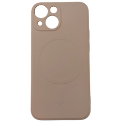 Θήκη Real Smooth Silicone Magsafe Apple iPhone 13 Mini (5.4") Nude