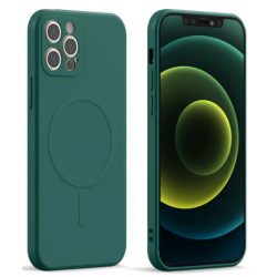 Θήκη Real Smooth Silicone Magsafe Apple iPhone 13 Pro (6.1") Dark Green