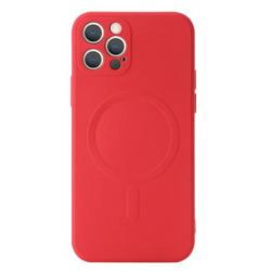 Θήκη Real Smooth Silicone Magsafe Apple iPhone 13 Pro (6.1") Red