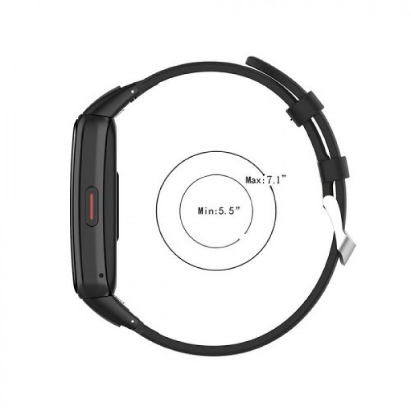 Ανταλλακτικό λουράκι Quickfit Genuine Leather Honor Band 6 Black