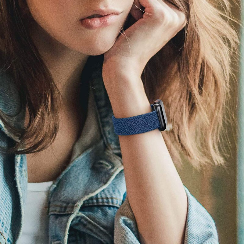 Ανταλλακτικό λουράκι QuickFit Apple Watch 1/2/3/4/5/6/SE/7/8 (42/44/45/49mm) Braided Loop Blue