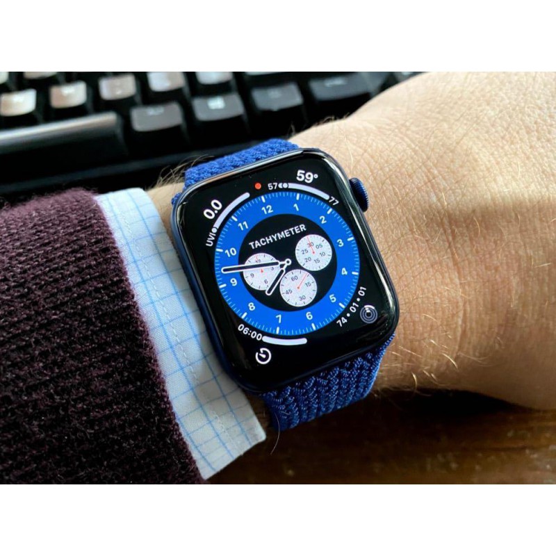 Ανταλλακτικό λουράκι QuickFit Apple Watch 1/2/3/4/5/6/SE/7/8 (42/44/45/49mm) Braided Loop Blue