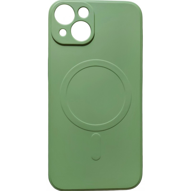 Θήκη Real Smooth Silicone Magsafe Apple iPhone 13 Mini (5.4") Light Green