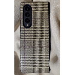 Θήκη Samsung Flip Cover PU leather & Velvet Pouch Galaxy Z Fold3 5G SM-F926 Burberry Style 