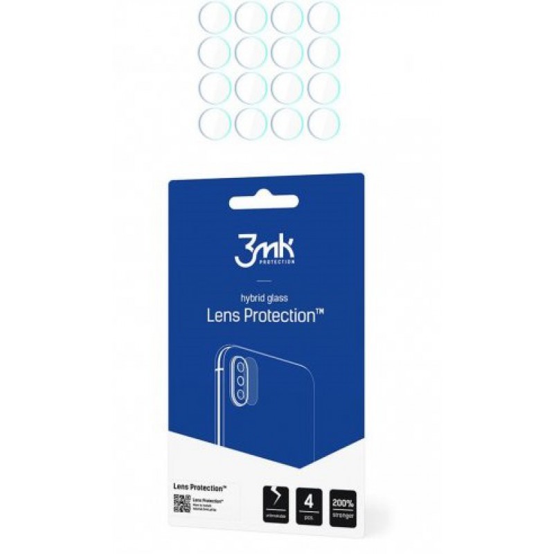Γυαλί Προστασίας 3MK Camera Lens Samsung Galaxy Z Flip3 5G SM-F711B Full Cover Tempered Glass 7H AntiCrash / AntiShock (4τμχ)