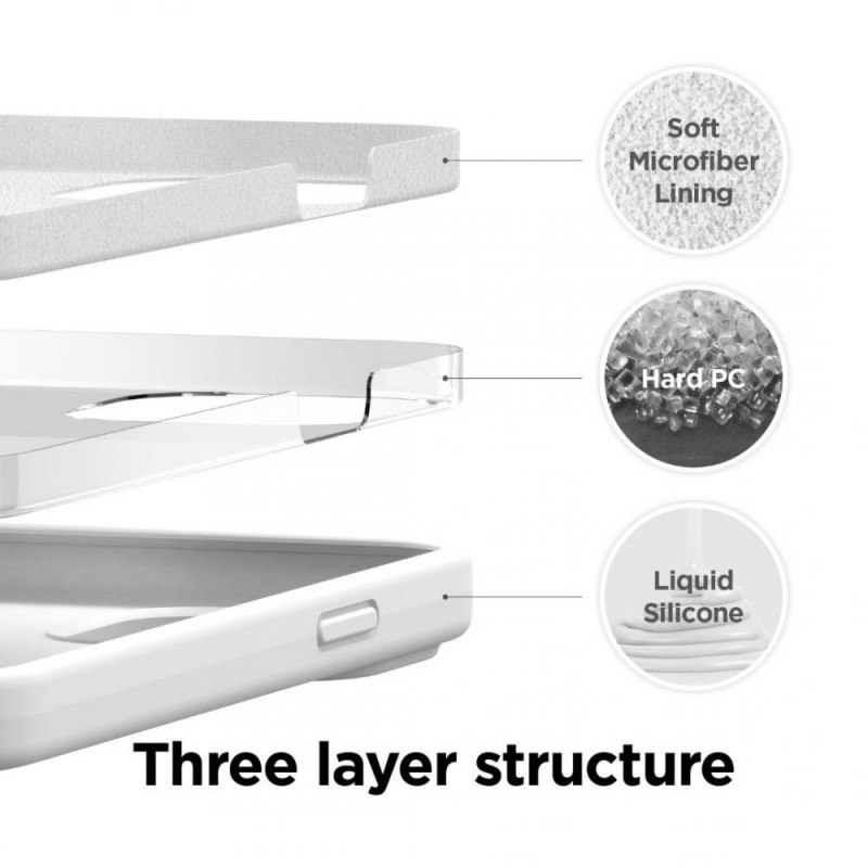 Θήκη Real Smooth Silicone Apple iPhone 13 Pro (6.1") White