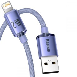Καλώδιο Data Baseus Crystal Shine USB to Lightning 1.2m Purple (CAJY000005)