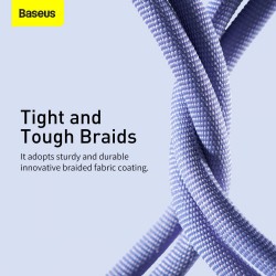Καλώδιο Data Baseus Crystal Shine USB to Lightning 1.2m Purple (CAJY000005)