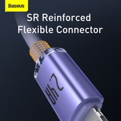Καλώδιο Data Baseus Crystal Shine USB to Lightning 1.2m Purple (CAJY000005)
