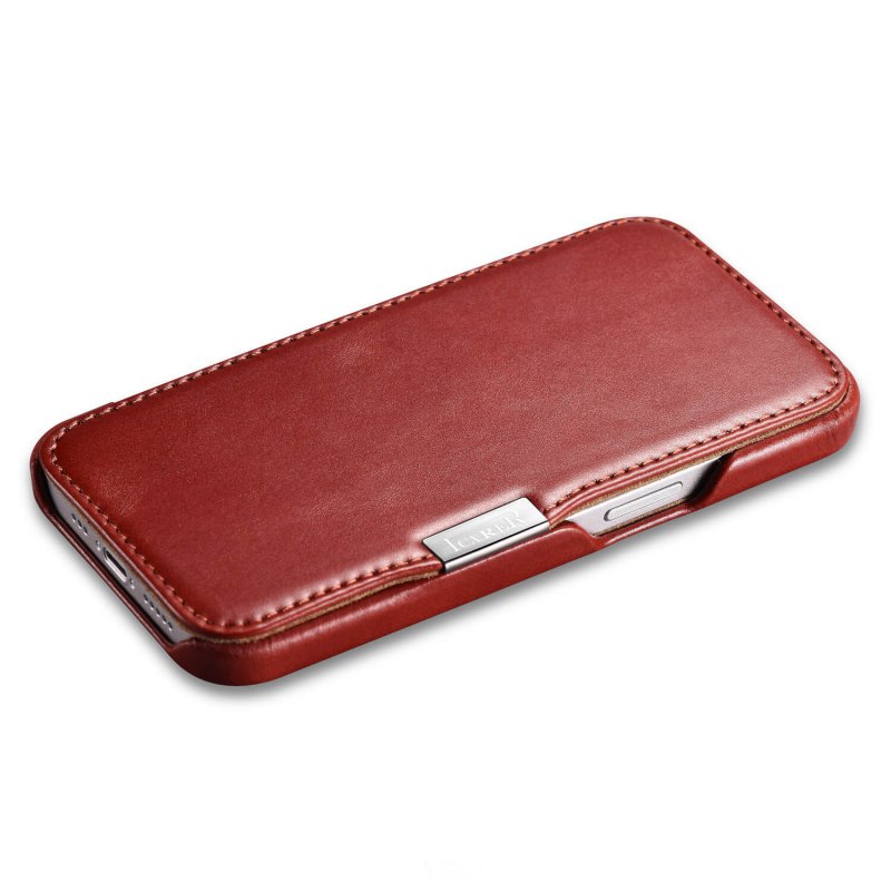 Θήκη iCarer Leather Wallet Apple iPhone 12 Pro Max (6.7″) Side-Open Red