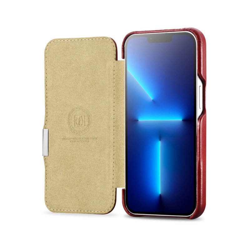 Θήκη iCarer Leather Wallet Apple iPhone 12 Pro Max (6.7″) Side-Open Red