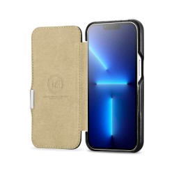 Θήκη iCarer Leather Wallet Apple iPhone 13 Pro (6.1″) Side-Open Black