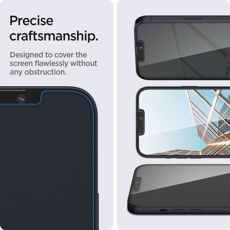 Γυαλί Προστασίας Spigen GLAS.TR  Apple iPhone 13/13 Pro/14/16e (6.1")Tempered Glass Case Friendly Privacy (AGL03393)