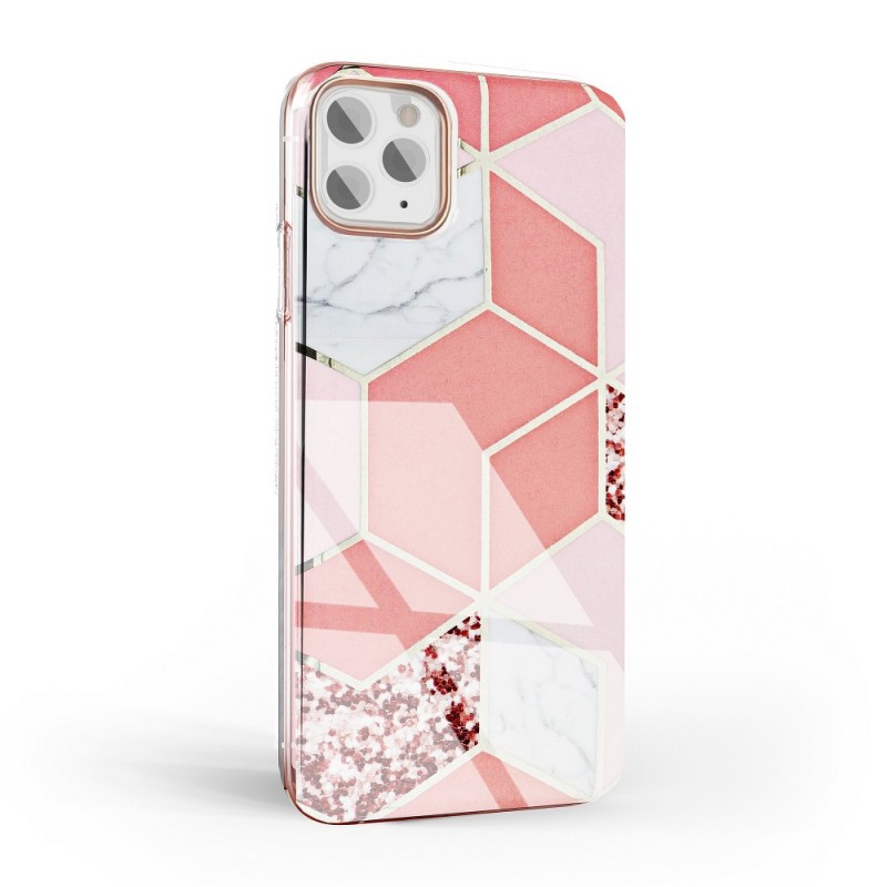 Θήκη TPU Forcell Marble Cosmo Apple iPhone 12 Mini (5.4") Pink