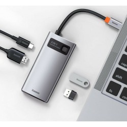 Αντάπτορας Baseus Multi-function Hub USB-C to 3xUSB + HDMI + USB-C for MacBook/PC Metal Gleam (CAHUB-CX0G) Αντάπτορας Baseus Multi-function Hub USB-C to 3xUSB + HDMI + USB-C for MacBook/PC Metal Gleam (CAHUB-CX0G)