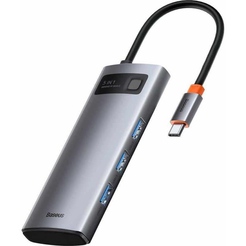 Αντάπτορας Baseus Multi-function Hub USB-C to 3xUSB + HDMI + USB-C for MacBook/PC Metal Gleam (CAHUB-CX0G) Αντάπτορας Baseus Multi-function Hub USB-C to 3xUSB + HDMI + USB-C for MacBook/PC Metal Gleam (CAHUB-CX0G)